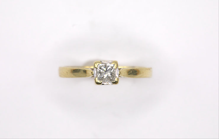 Diamond Solitaire Princess Cut Ring