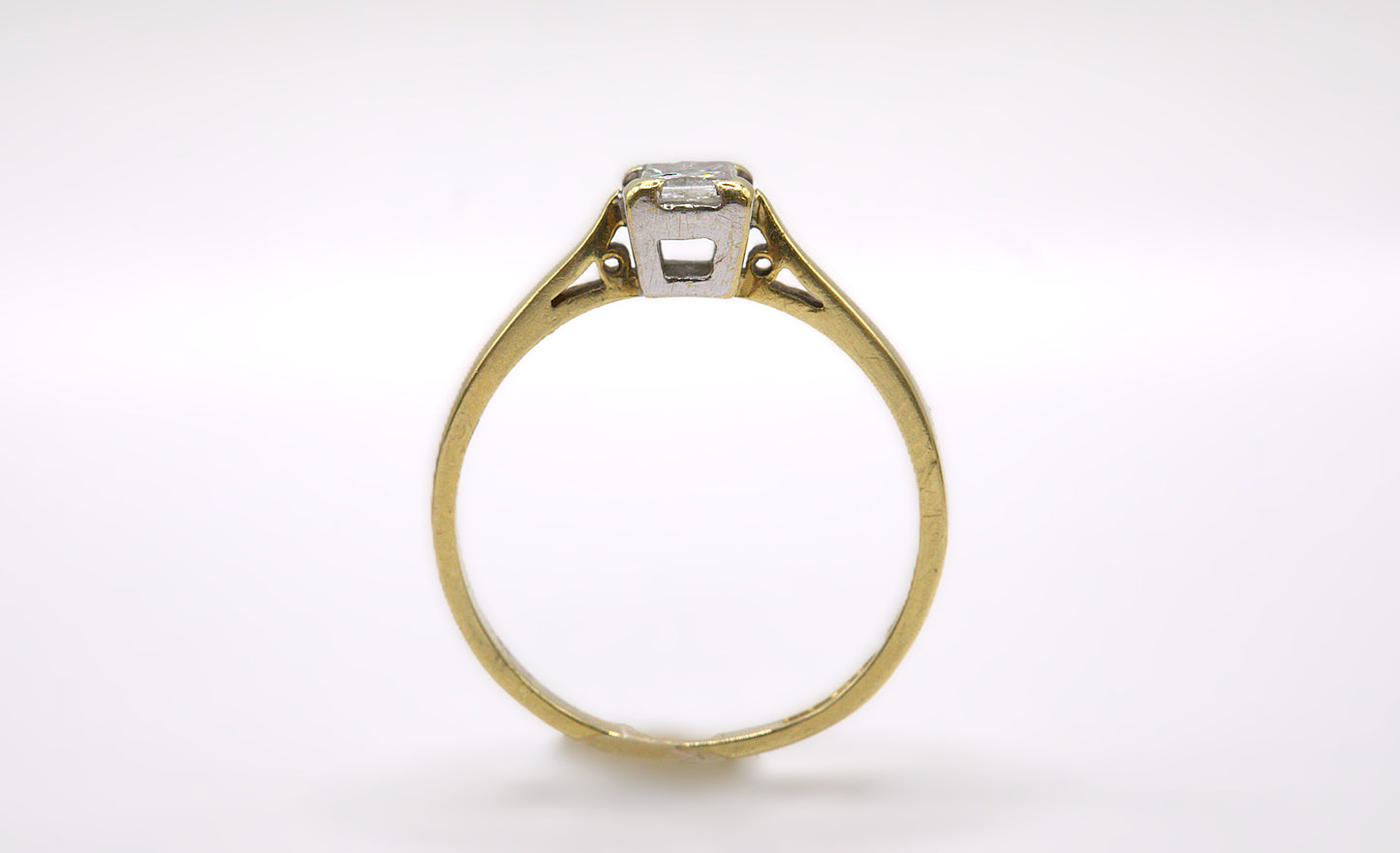 Diamond Solitaire Princess Cut Ring