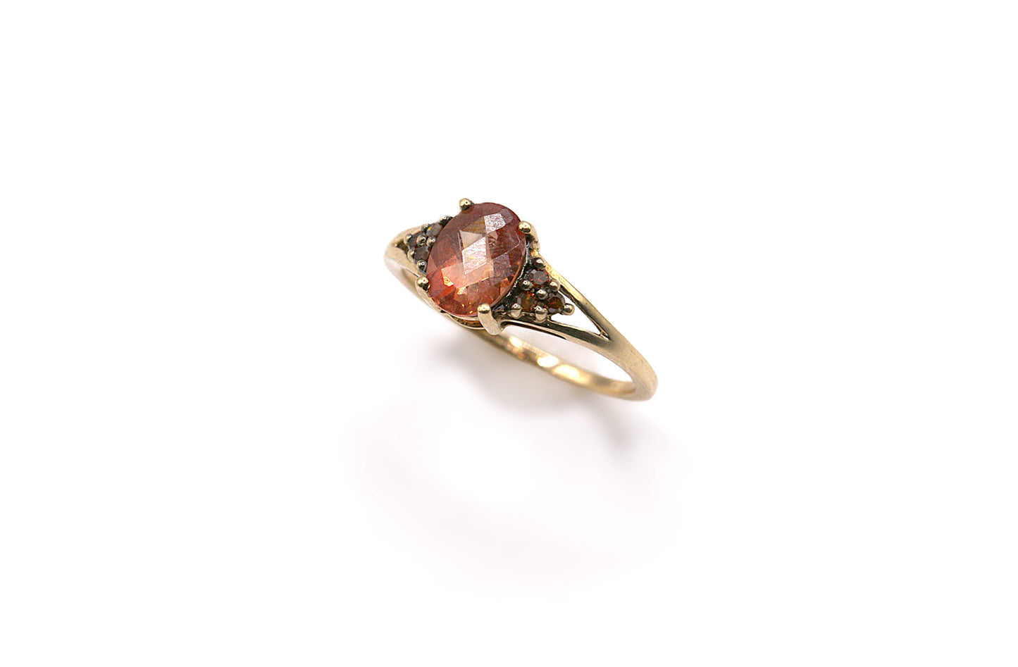 Glass Set Cluster Ring