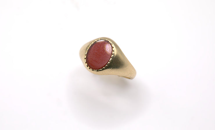 Oval Red Carnelian Ring