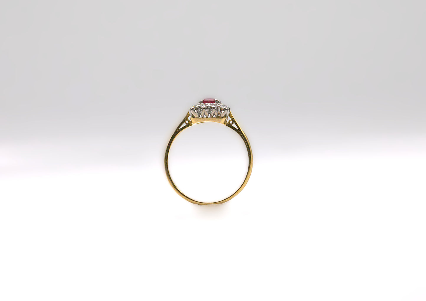 Ruby & Diamond Cluster Ring