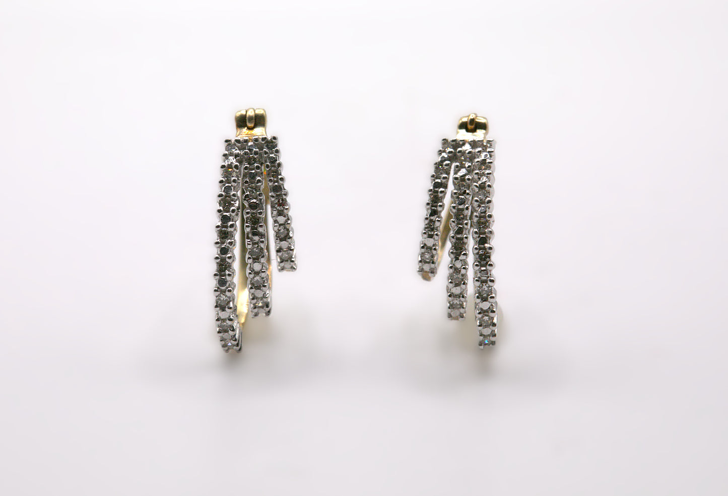Diamond Cluster Drop Earrings