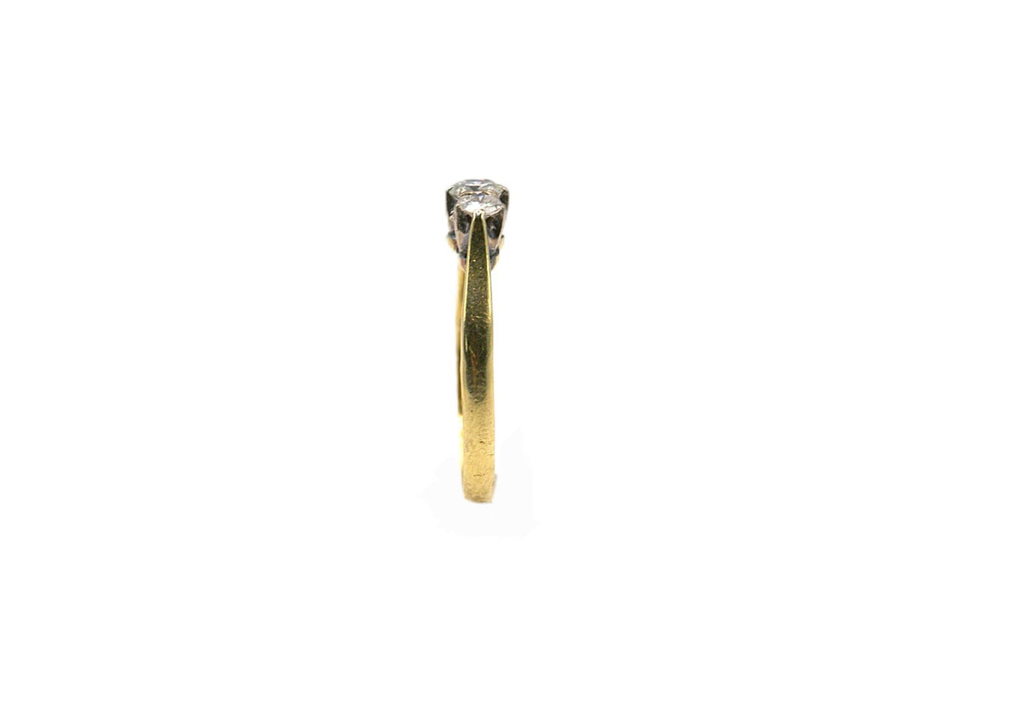 Diamond Trilogy Ring – 18 Carat Yellow Gold – Size N½