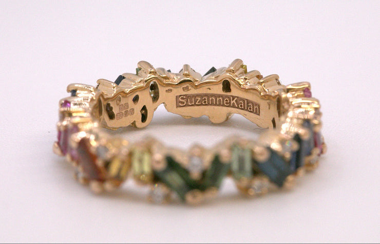 Suzanne Kalan Rainbow Sapphire & Diamond Eternity Ring