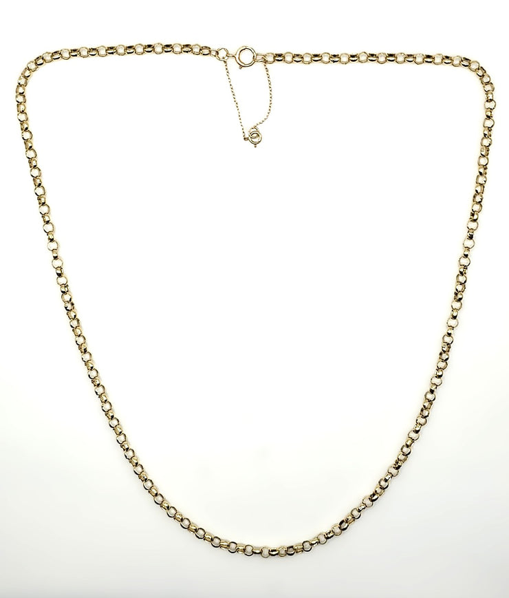 Belcher Chain with Safety Chain - 9ct Gold - 24"
