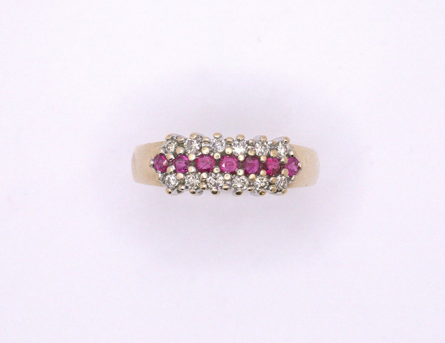 Diamond & Ruby Cluster Ring