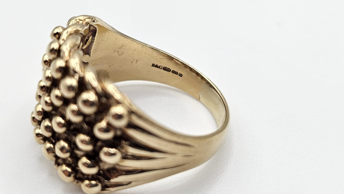 Keeper Ring - 9ct Gold - Size P 1/2