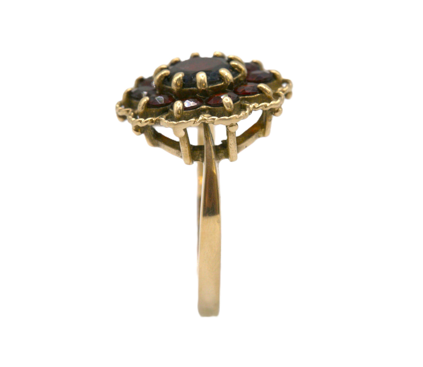 Garnet Cluster Ring