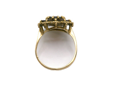 Garnet Cluster Ring
