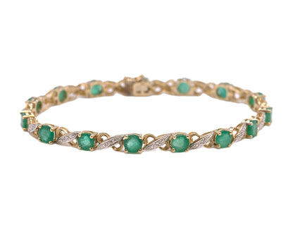 Emerald & Diamond Bracelet