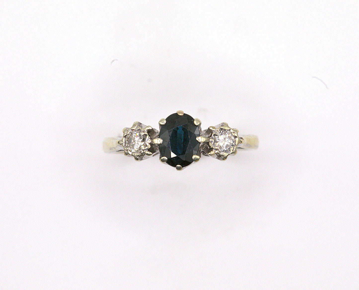 Sapphire & Diamond Trilogy Ring
