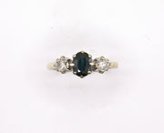 Sapphire & Diamond Trilogy Ring