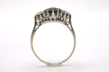 Sapphire & Diamond Trilogy Ring
