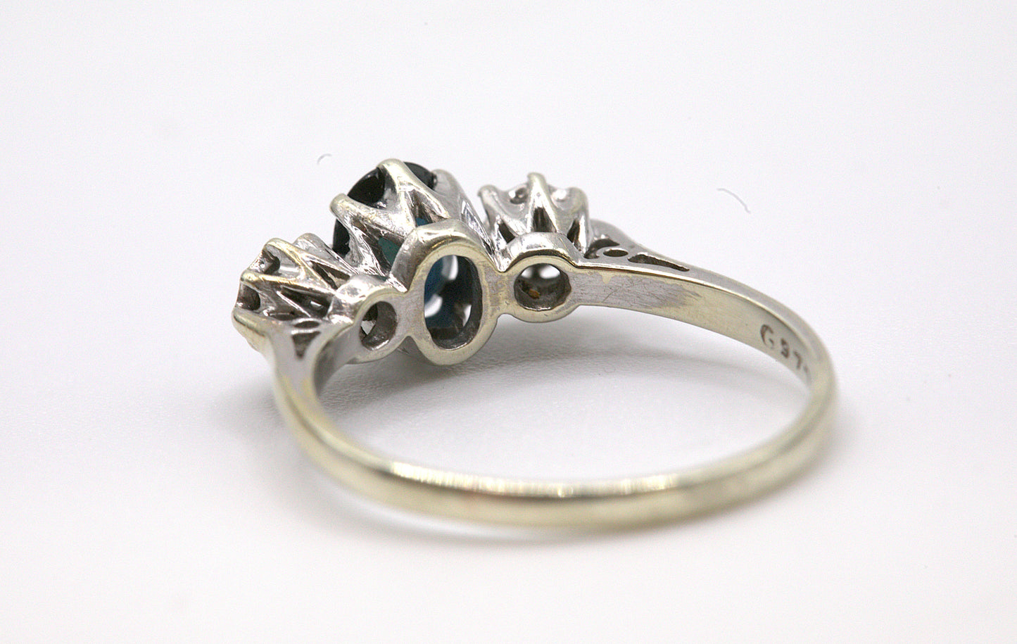 Sapphire & Diamond Trilogy Ring