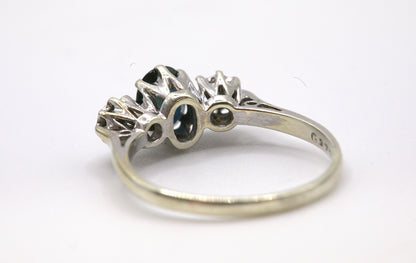 Sapphire & Diamond Trilogy Ring