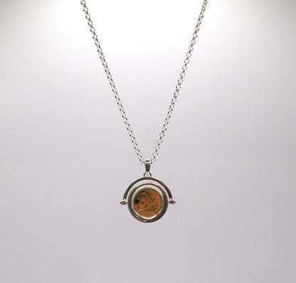 Quarter Sovereign Spinning Pendant with Sterling Silver Chain