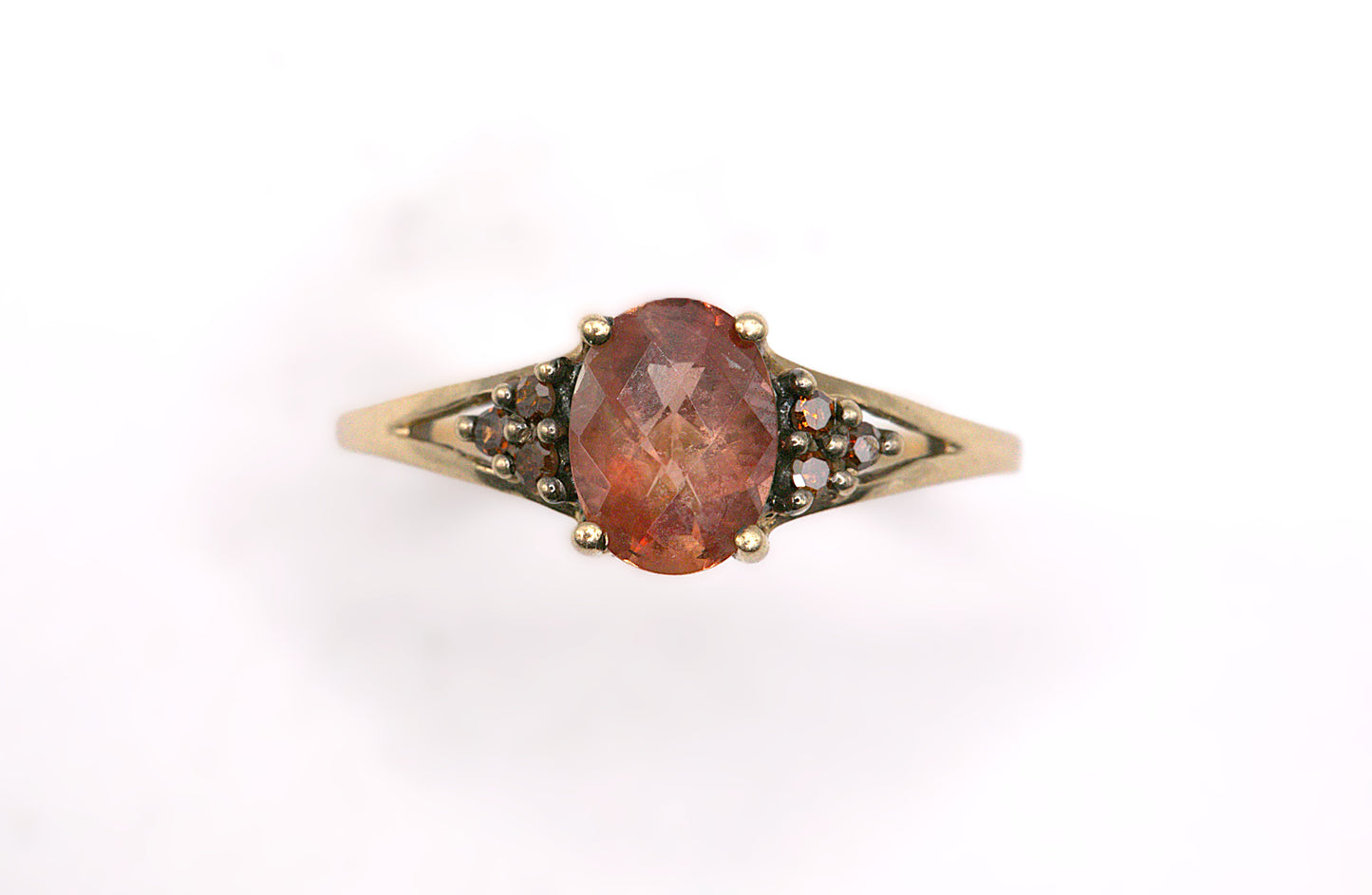 Glass Set Cluster Ring