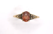 Glass Set Cluster Ring