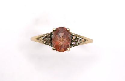Glass Set Cluster Ring