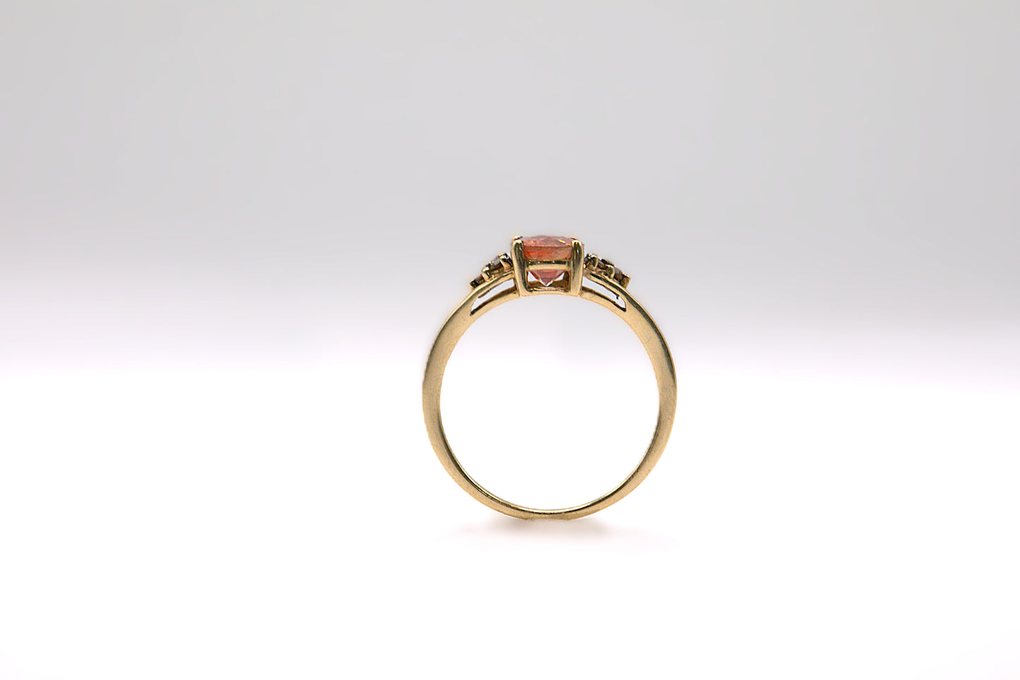 Glass Set Cluster Ring