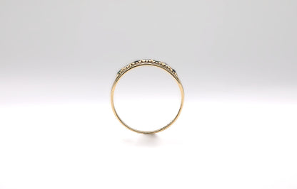 Sapphire & Jadeite Half Eternity Ring