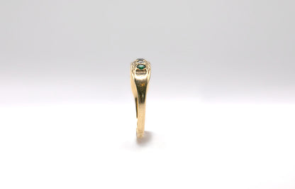 Sapphire & Jadeite Half Eternity Ring