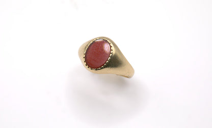 Oval Red Carnelian Ring
