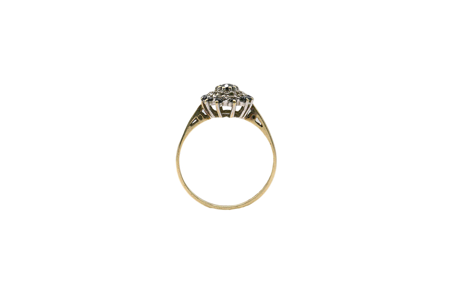 Sapphire & Diamond Cluster Ring