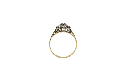 Sapphire & Diamond Cluster Ring
