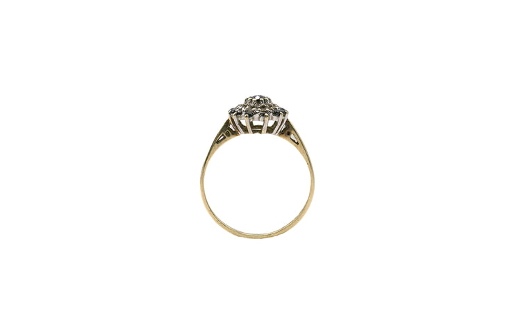 Sapphire & Diamond Cluster Ring