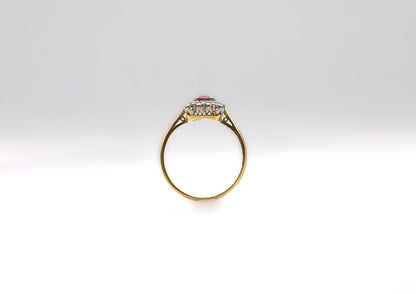Ruby & Diamond Cluster Ring