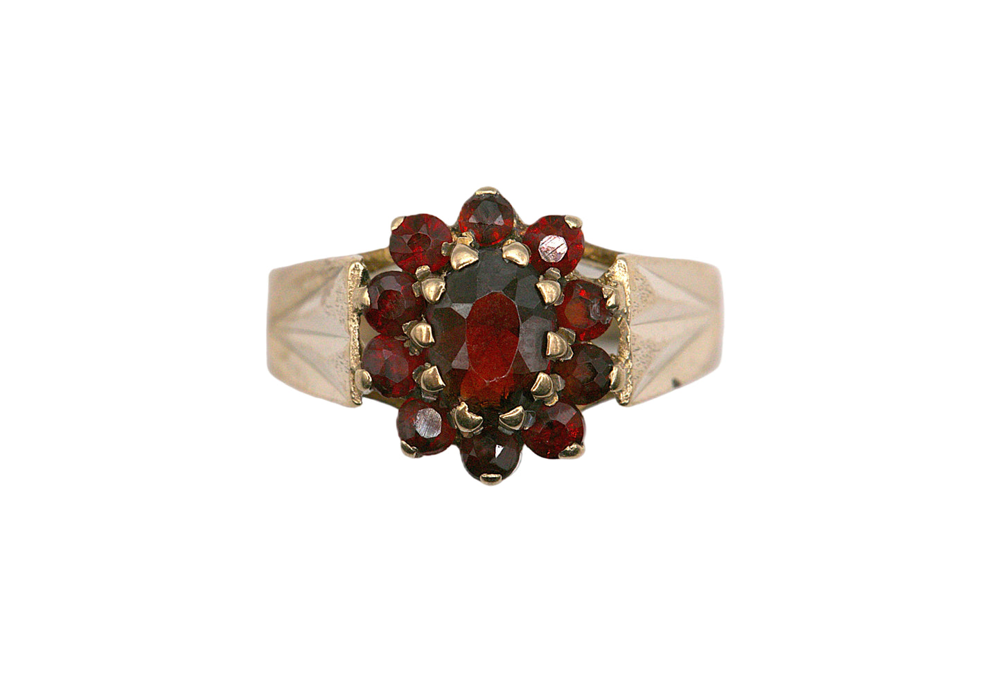 Garnet Cluster Ring