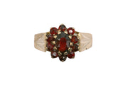 Garnet Cluster Ring