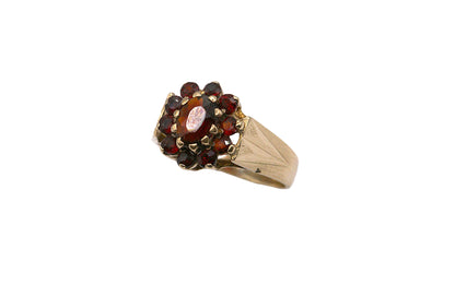 Garnet Cluster Ring