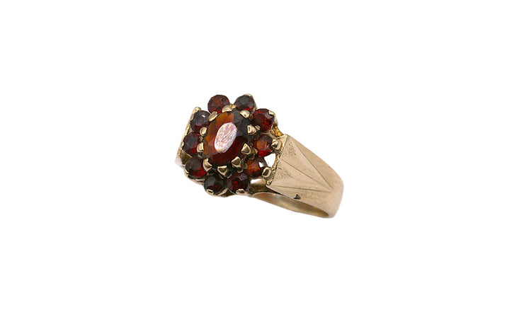 Garnet Cluster Ring