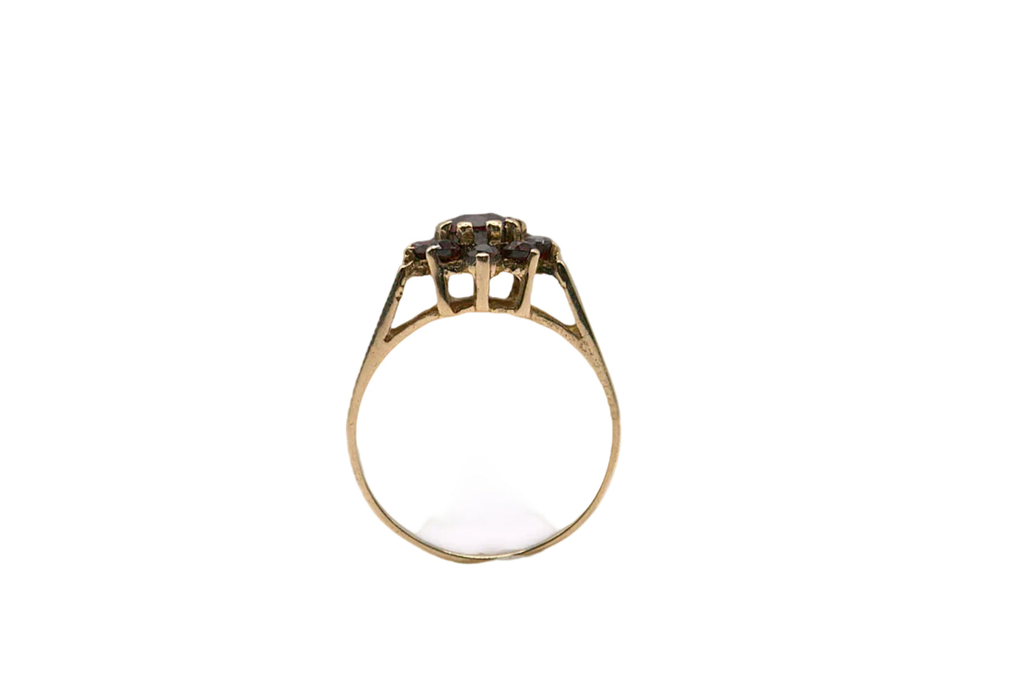 Garnet Cluster Ring