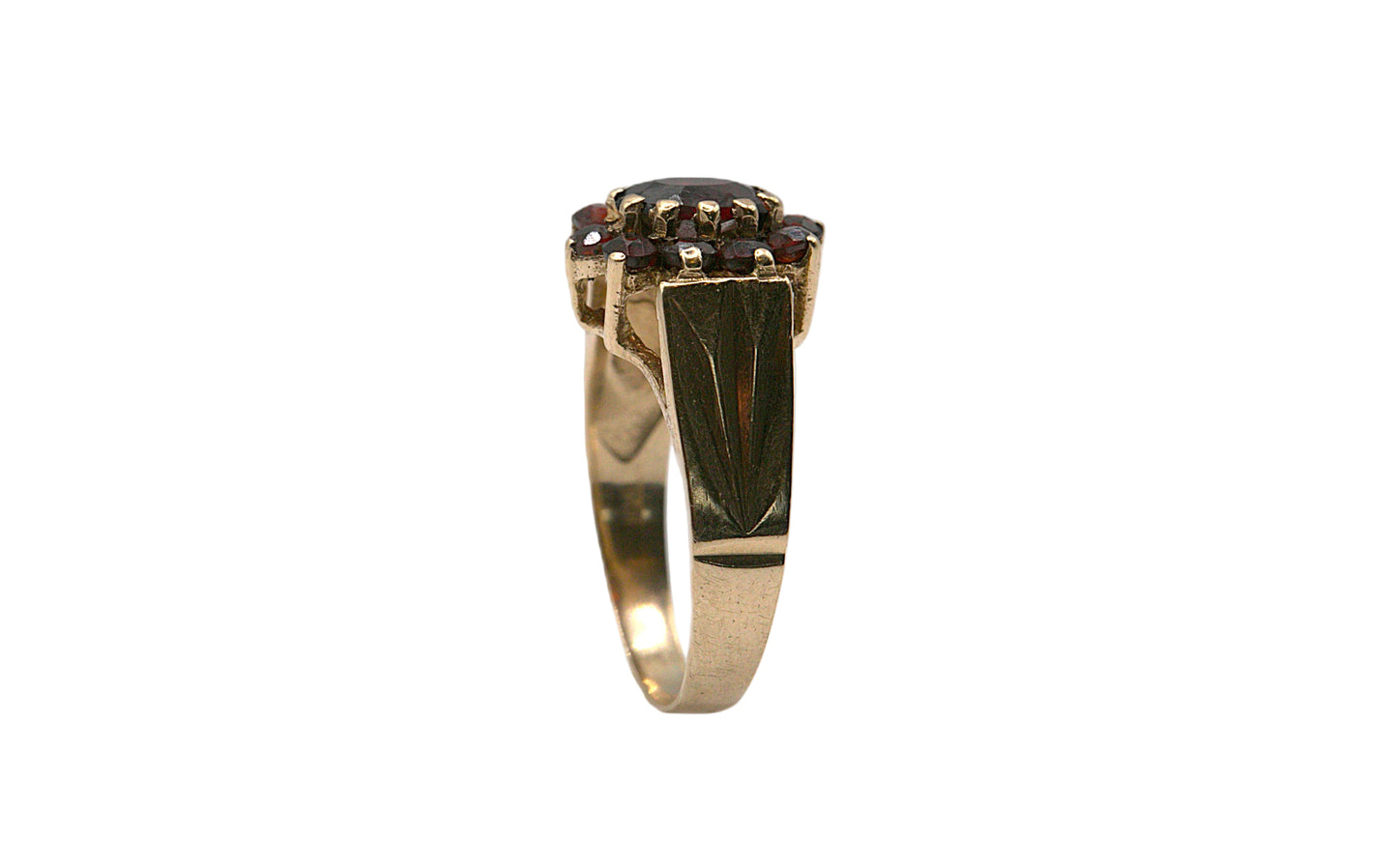 Garnet Cluster Ring