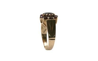 Garnet Cluster Ring