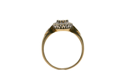 Opal & Diamond Cluster Ring