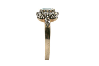 Opal & Diamond Cluster Ring