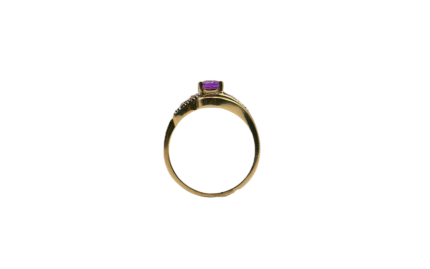 Amethyst & Diamond Cluster Ring