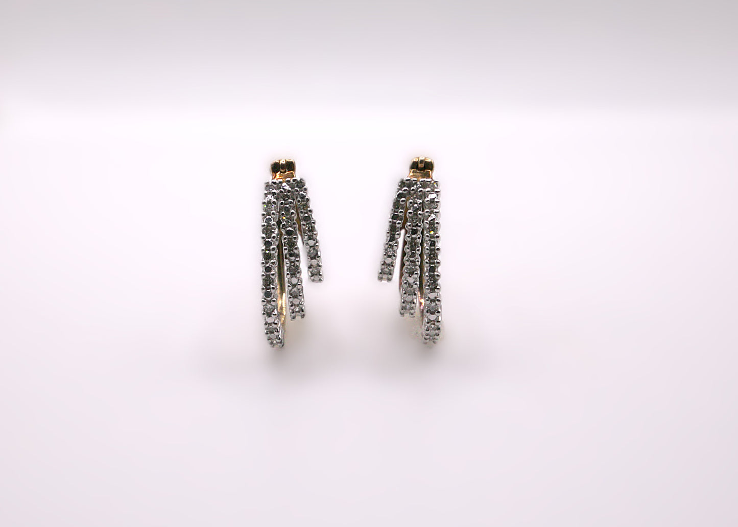 Diamond Cluster Drop Earrings