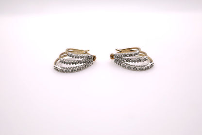 Diamond Cluster Drop Earrings