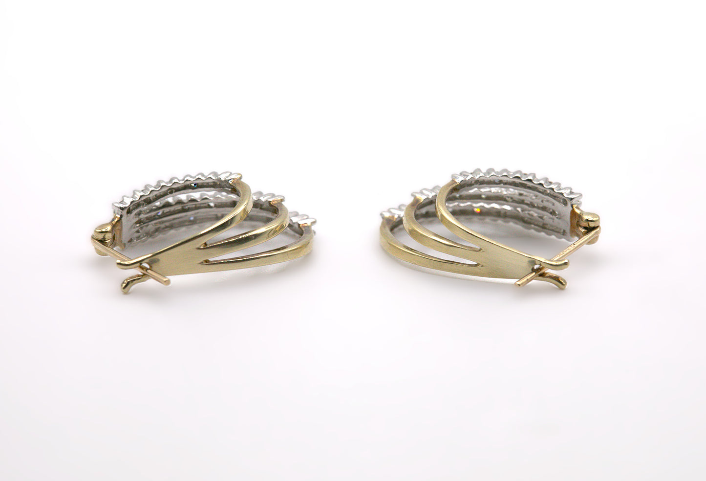 Diamond Cluster Drop Earrings