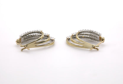Diamond Cluster Drop Earrings