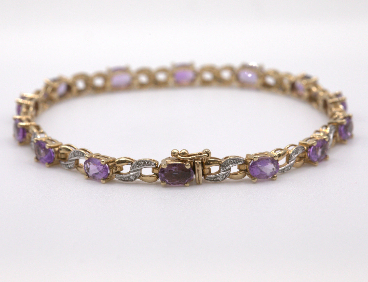 Amethyst & Diamond Bracelet