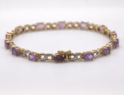 Amethyst & Diamond Bracelet