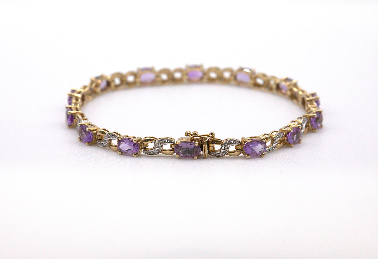 Amethyst & Diamond Bracelet