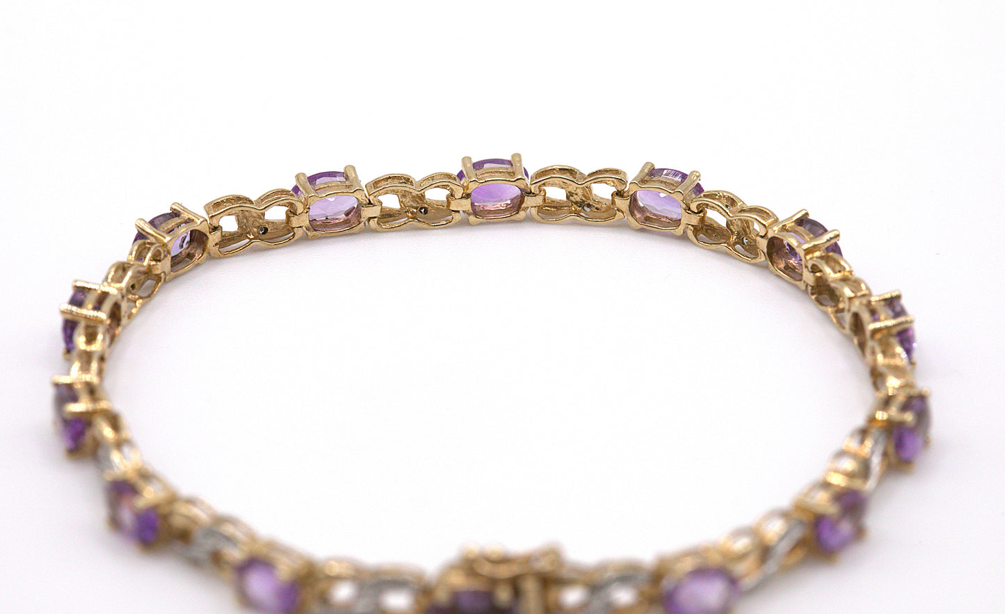 Amethyst & Diamond Bracelet