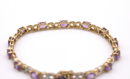 Amethyst & Diamond Bracelet